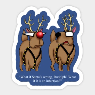 Funny Spectickles Red Nose Reindeer Diagnosis Sticker